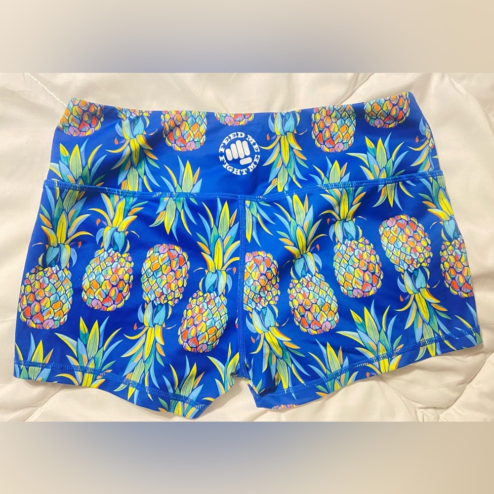Feed Me Fight Me Pineapple Shorts | Size S